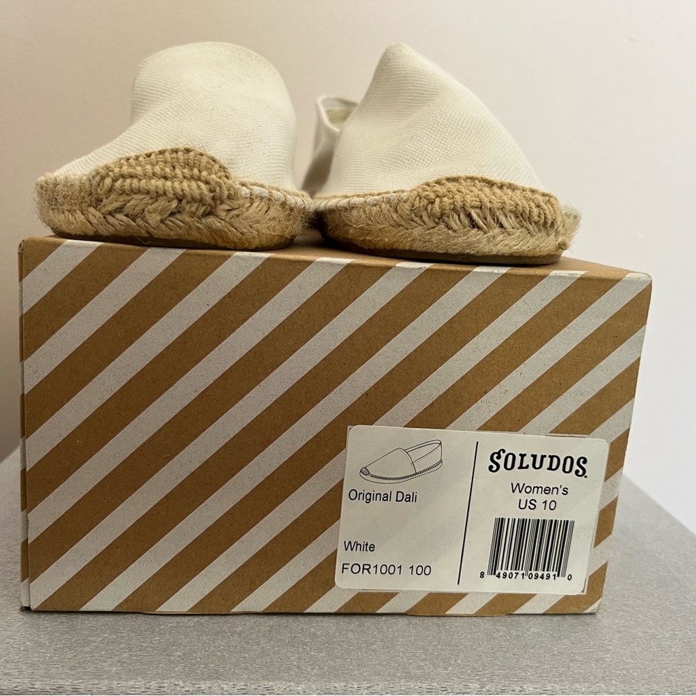 White Soludos Flat Espadrilles- Worn Once! - image 4